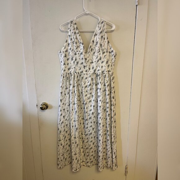 Emmelina Cotton Corset Green Sundress | size L/XL - Picture 3 of 5